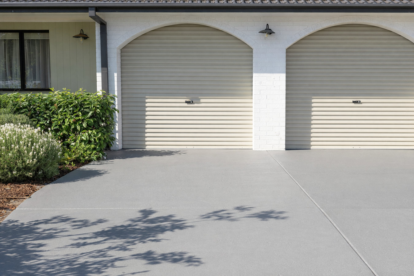 Concrete driveway building